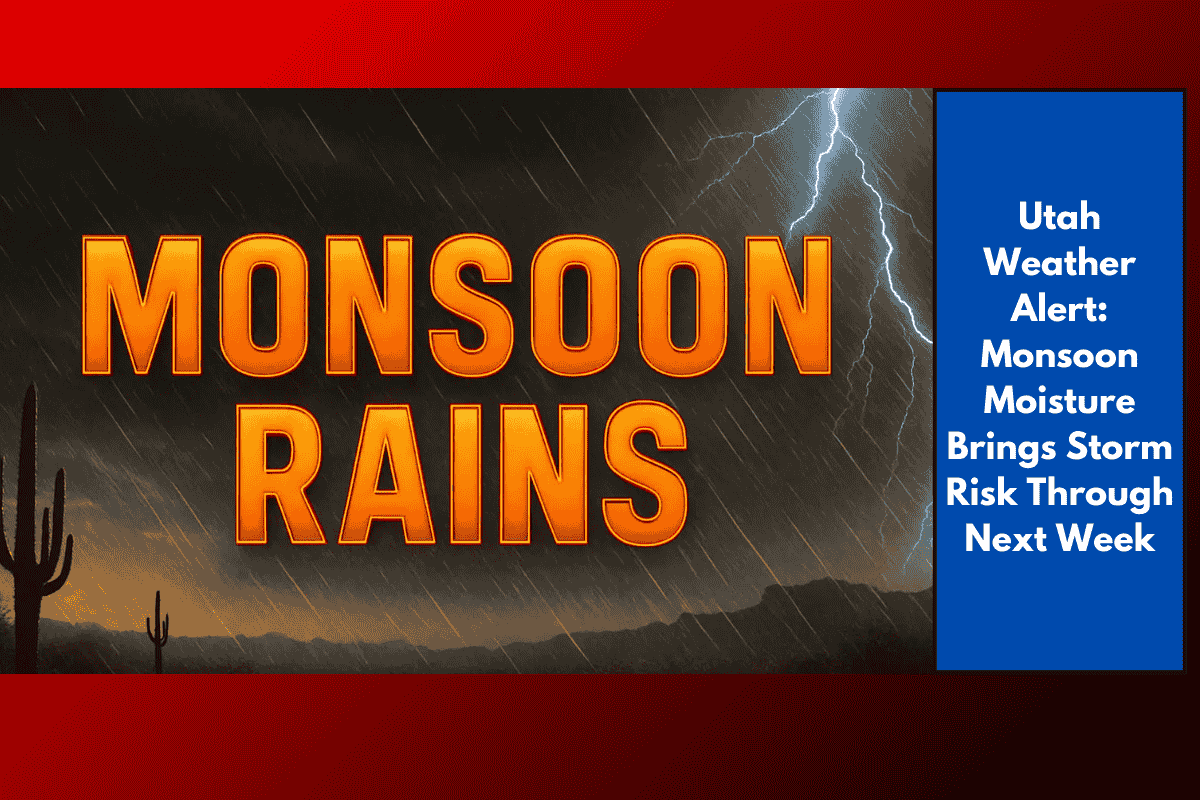 Utah Weather Alert: Monsoon Moisture Brings Storm Risk Through Next Week