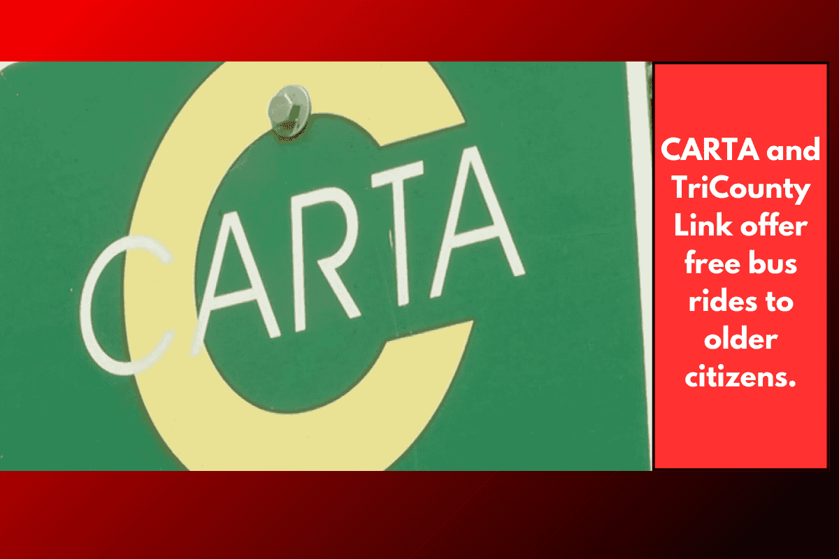 CARTA and TriCounty Link offer free bus rides to older citizens.