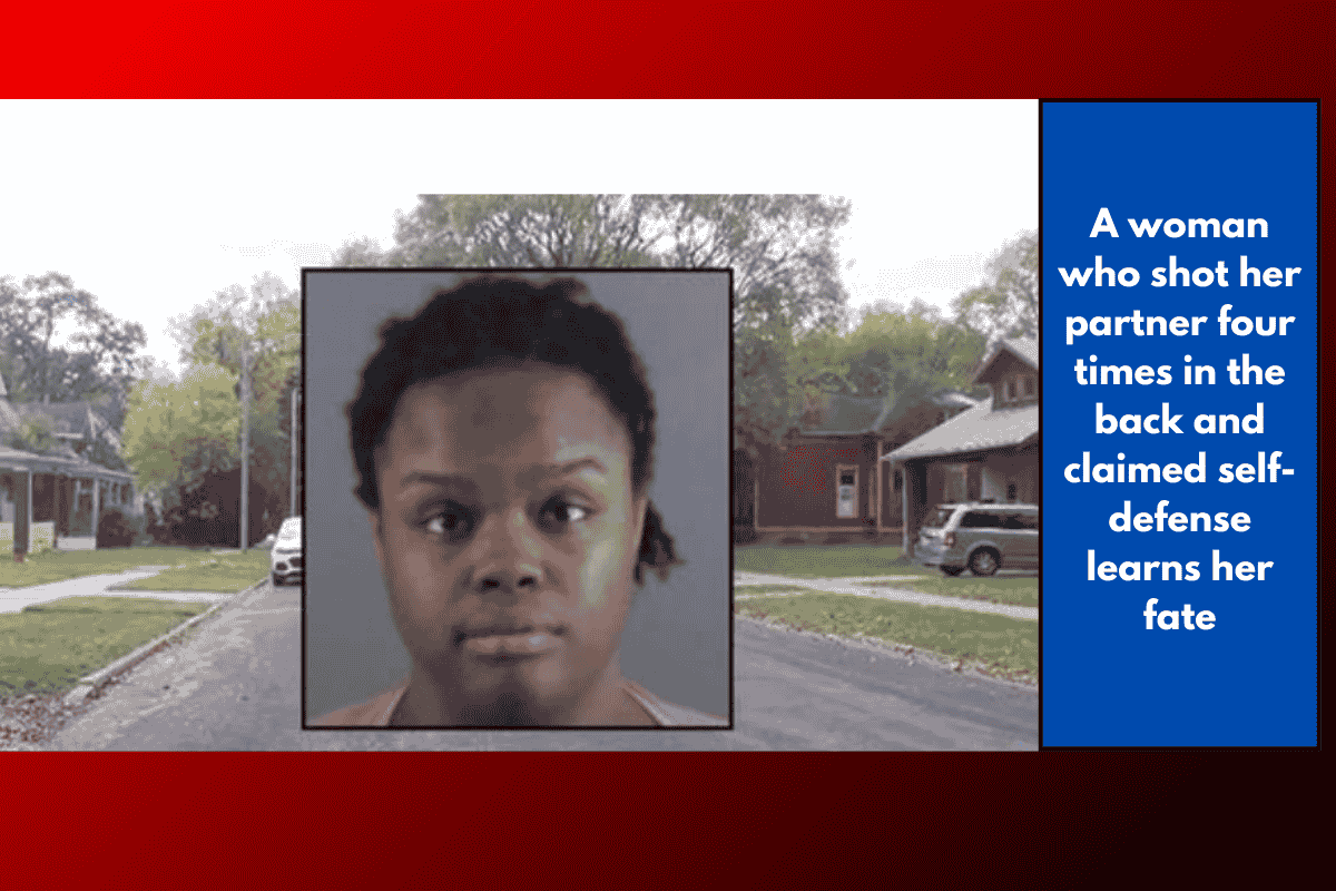 A woman who shot her partner four times in the back and claimed self-defense learns her fate