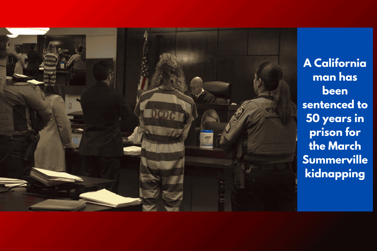A California man has been sentenced to 50 years in prison for the March Summerville kidnapping
