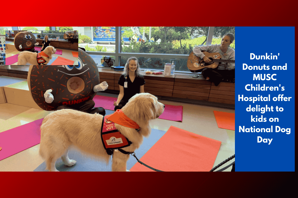 Dunkin' Donuts and MUSC Children's Hospital offer delight to kids on National Dog Day