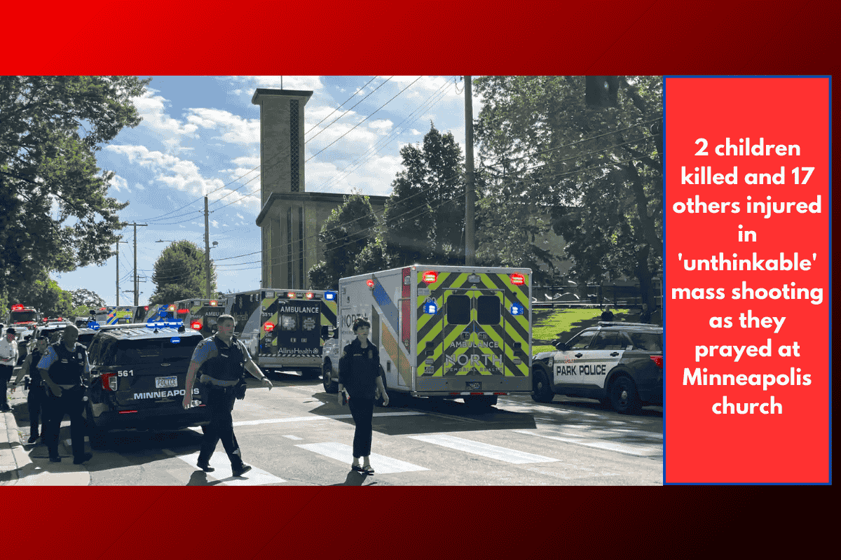 2 children killed and 17 others injured in 'unthinkable' mass shooting as they prayed at Minneapolis church