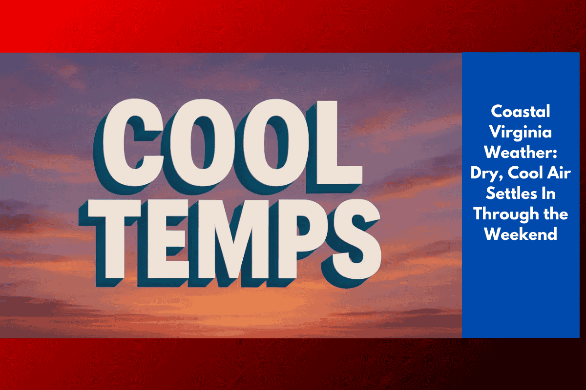 Coastal Virginia Weather: Dry, Cool Air Settles In Through the Weekend
