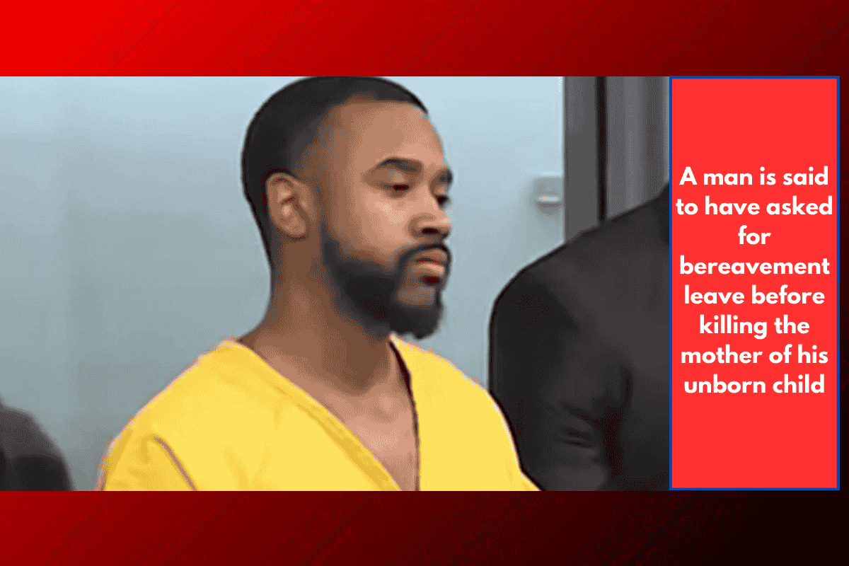 A man is said to have asked for bereavement leave before killing the mother of his unborn child