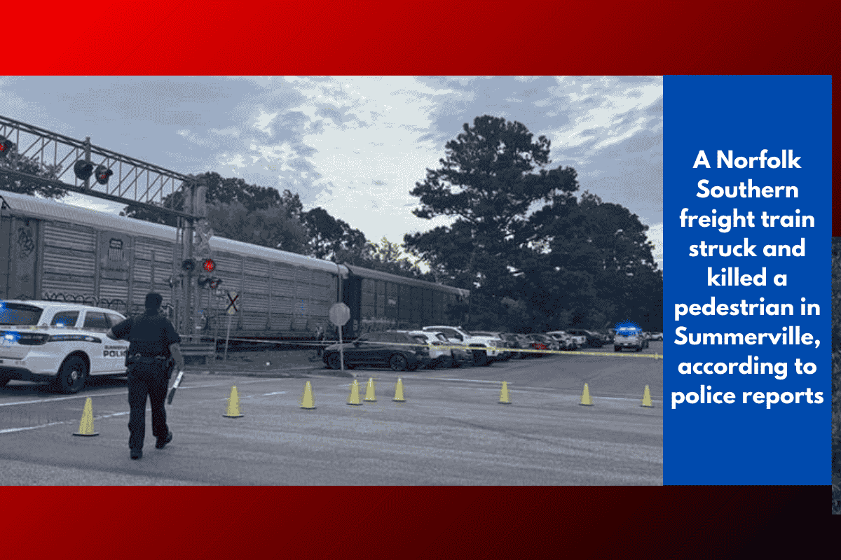 A Norfolk Southern freight train struck and killed a pedestrian in Summerville, according to police reports