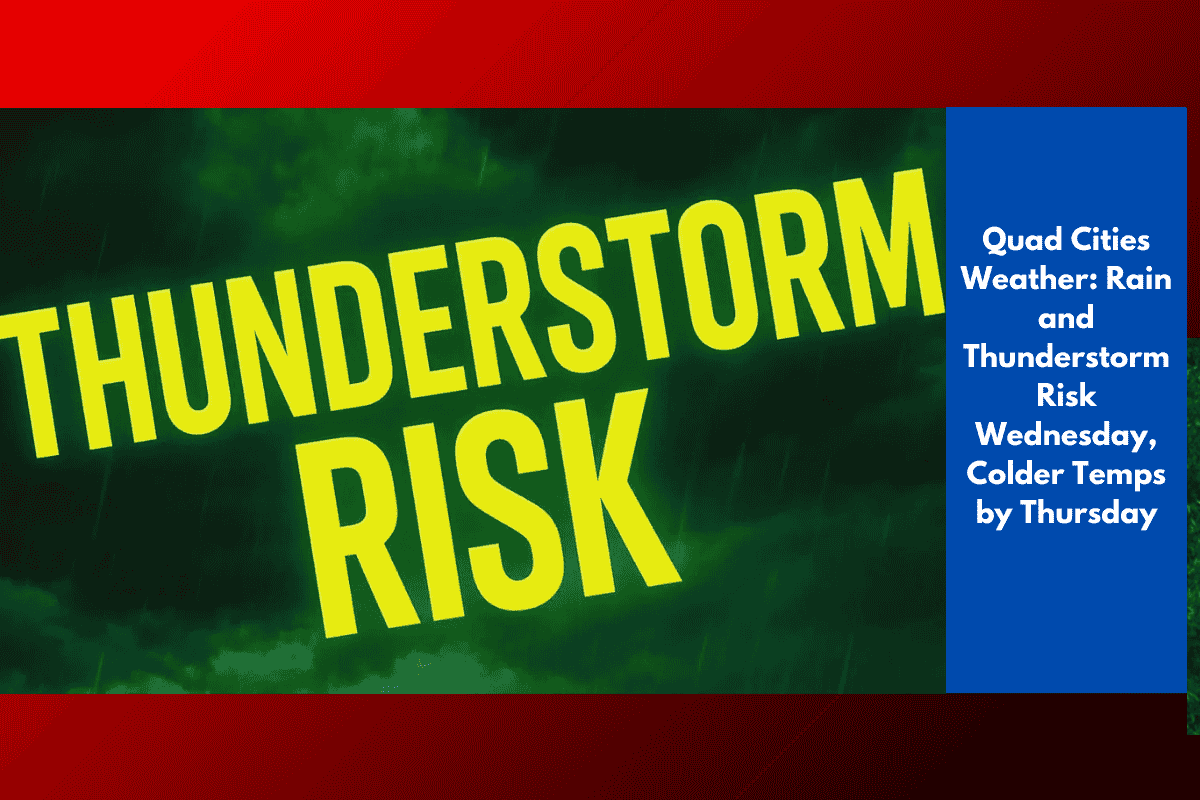 Quad Cities Weather: Rain and Thunderstorm Risk Wednesday, Colder Temps by Thursday