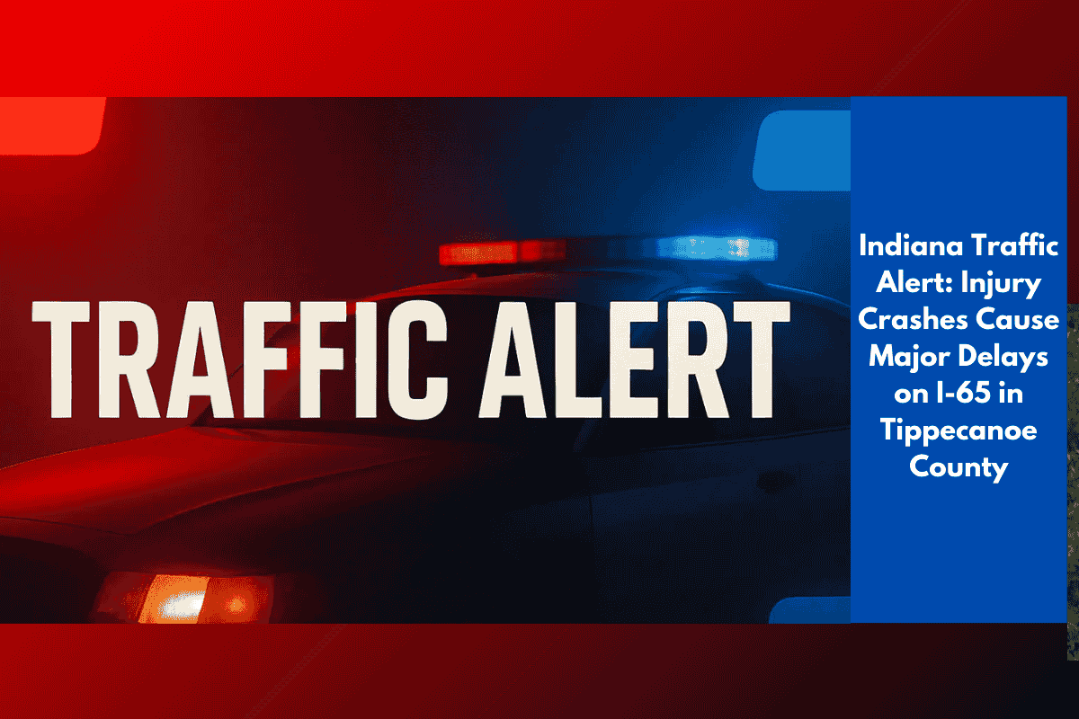 Indiana Traffic Alert: Injury Crashes Cause Major Delays on I-65 in Tippecanoe County