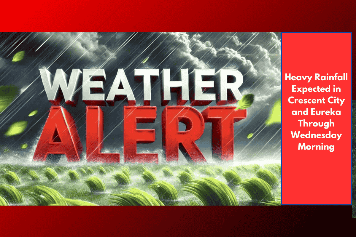 Heavy Rainfall Expected in Crescent City and Eureka Through Wednesday Morning