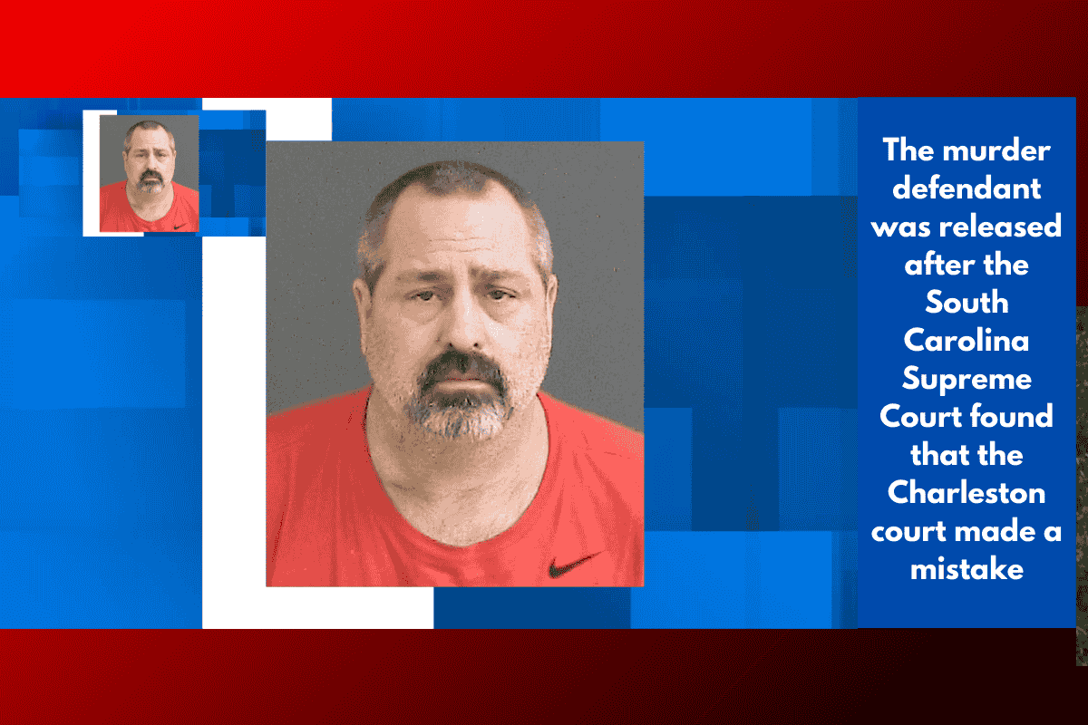 The murder defendant was released after the South Carolina Supreme Court found that the Charleston court made a mistake
