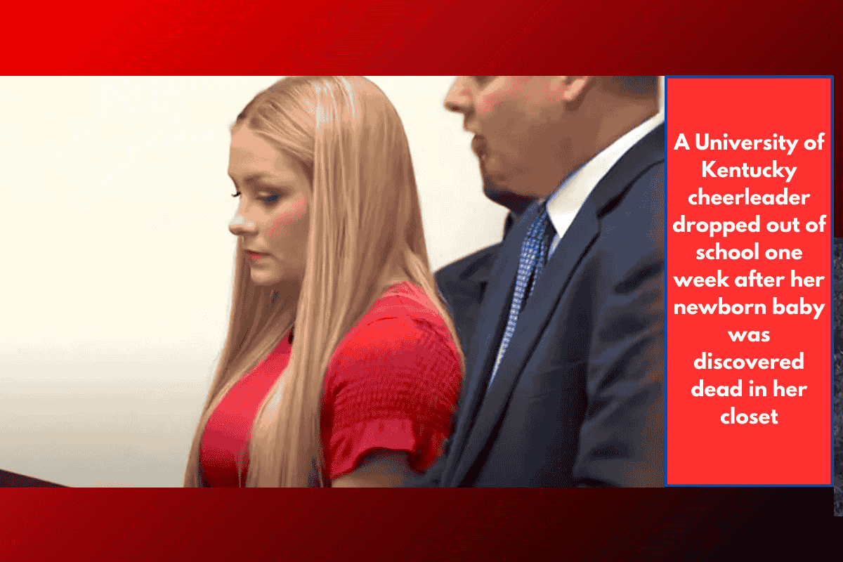 A University of Kentucky cheerleader dropped out of school one week after her newborn baby was discovered dead in her closet