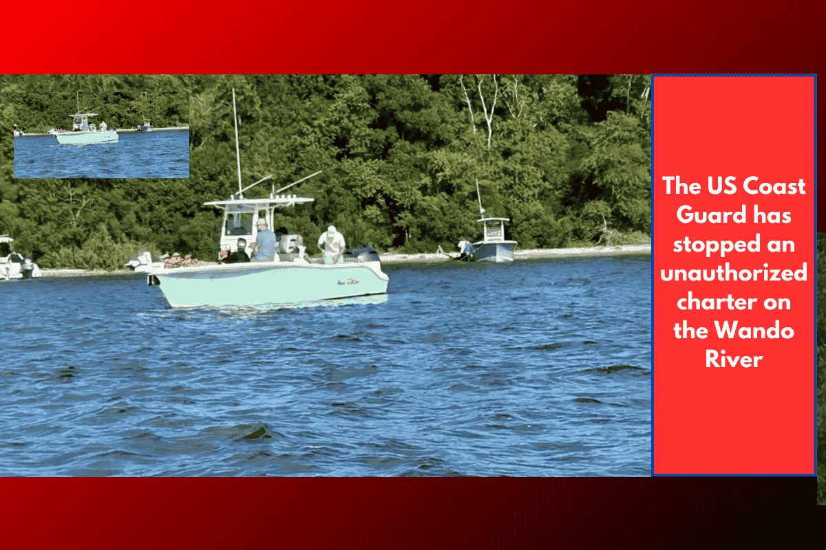 The US Coast Guard has stopped an unauthorized charter on the Wando River