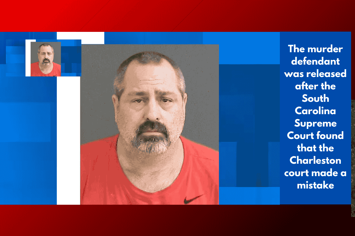 The murder defendant was released after the South Carolina Supreme Court found that the Charleston court made a mistake