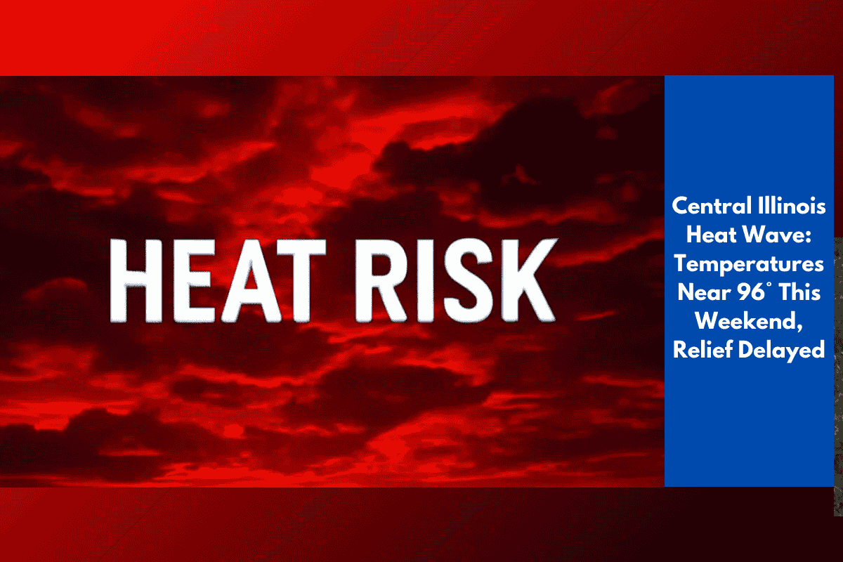 Central Illinois Heat Wave: Temperatures Near 96° This Weekend, Relief Delayed