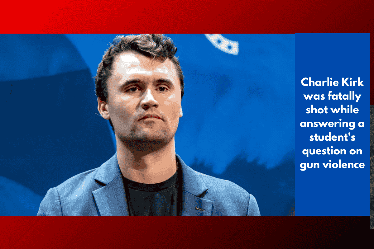 Charlie Kirk was fatally shot while answering a student's question on gun violence