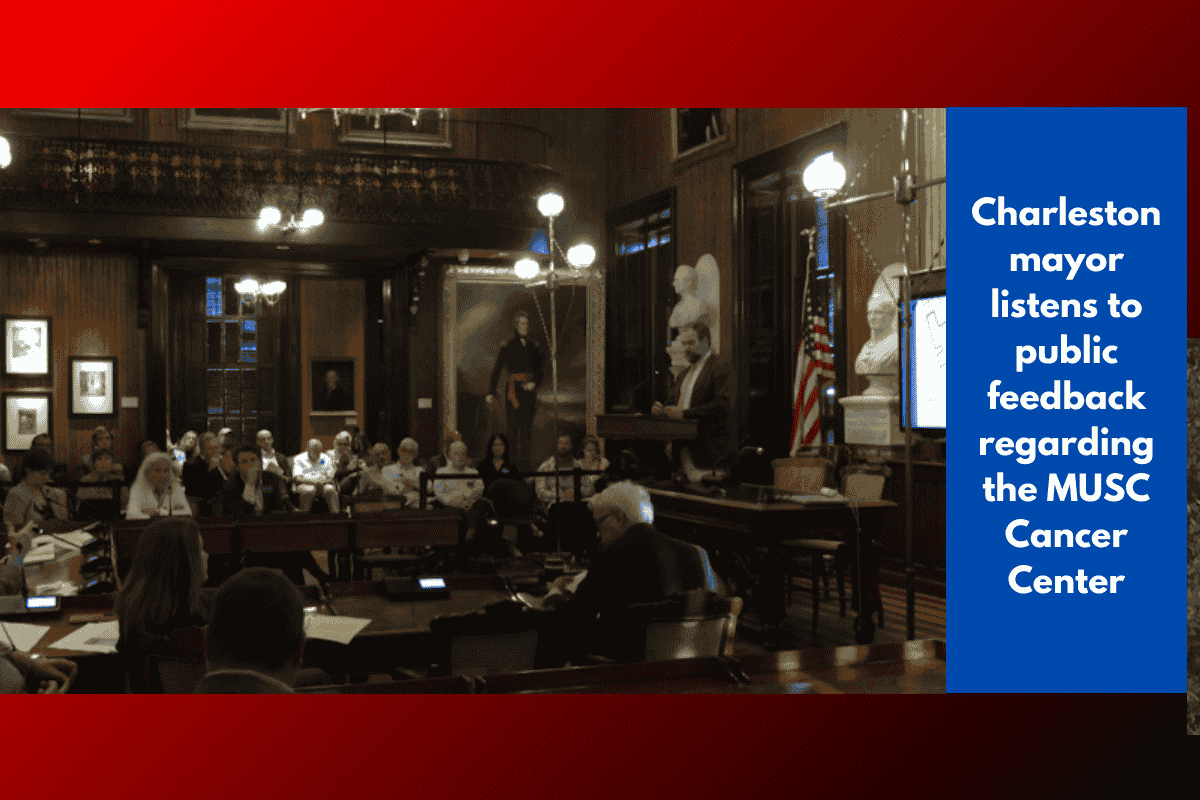 Charleston mayor listens to public feedback regarding the MUSC Cancer Center