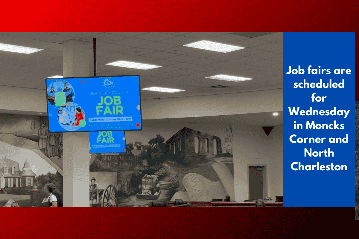 Job fairs are scheduled for Wednesday in Moncks Corner and North Charleston