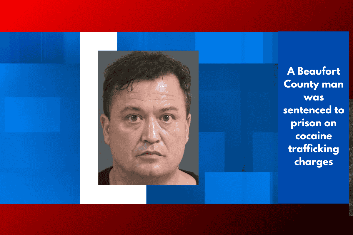 A Beaufort County man was sentenced to prison on cocaine trafficking charges