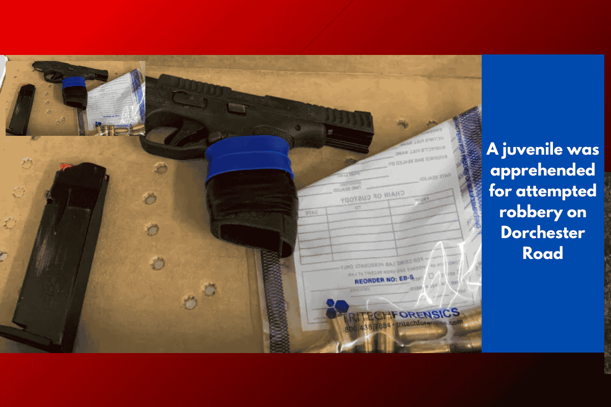 A juvenile was apprehended for attempted robbery on Dorchester Road
