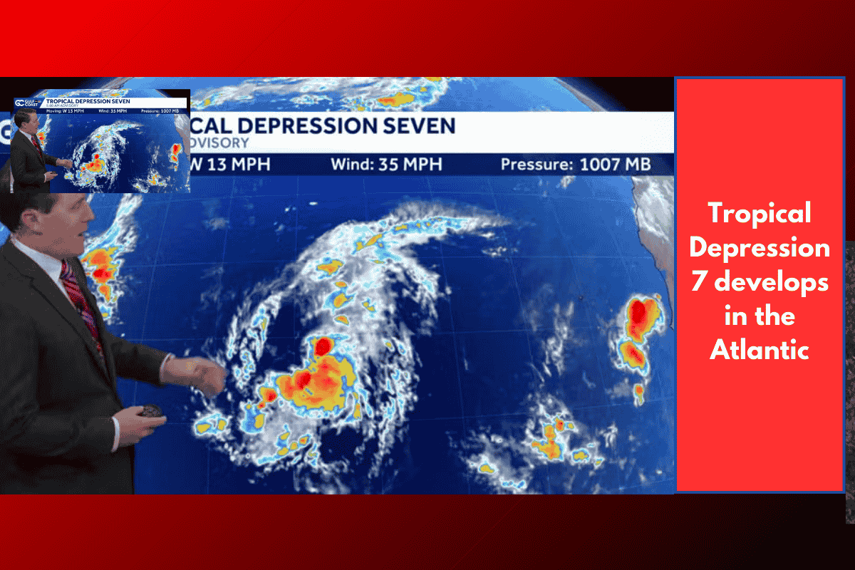 Tropical Depression 7 develops in the Atlantic
