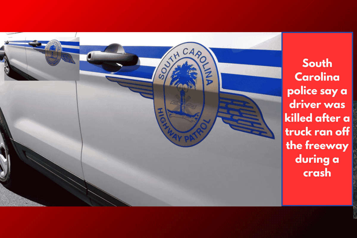 South Carolina police say a driver was killed after a truck ran off the freeway during a crash