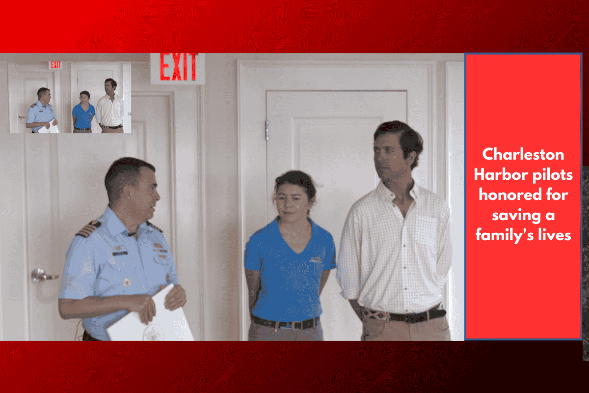 Charleston Harbor pilots honored for saving a family's lives
