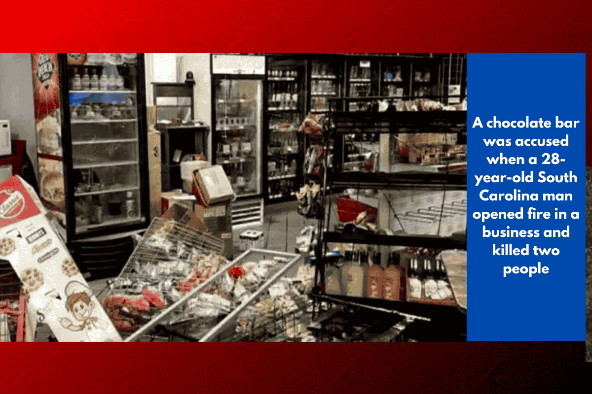 A chocolate bar was accused when a 28-year-old South Carolina man opened fire in a business and killed two people