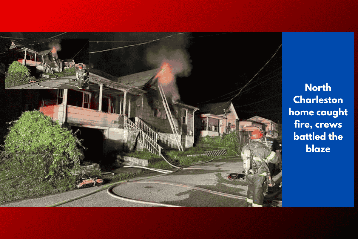 North Charleston home caught fire, crews battled the blaze