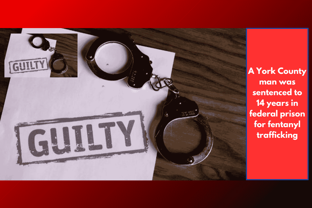 A York County man was sentenced to 14 years in federal prison for fentanyl trafficking