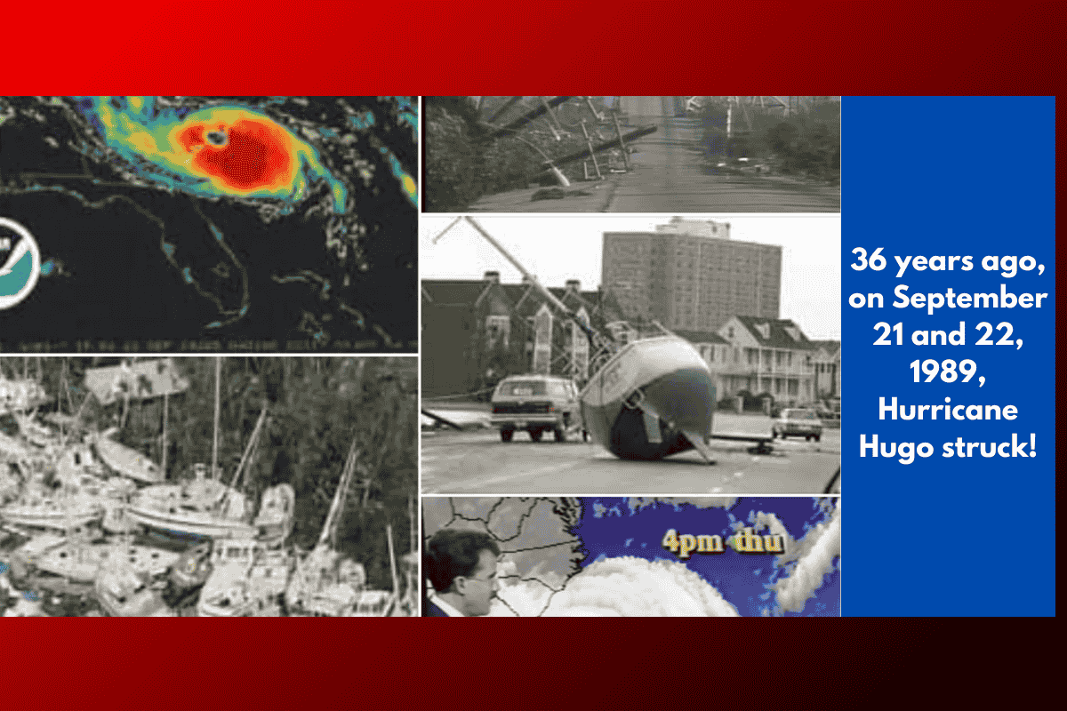 36 years ago, on September 21 and 22, 1989, Hurricane Hugo struck!