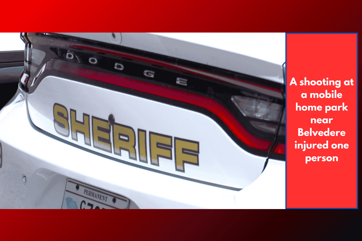 A shooting at a mobile home park near Belvedere injured one person