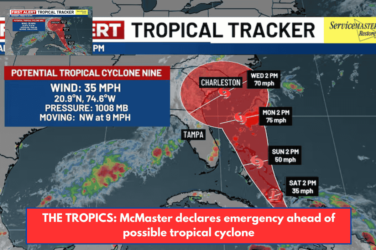 THE TROPICS: McMaster declares emergency ahead of possible tropical cyclone