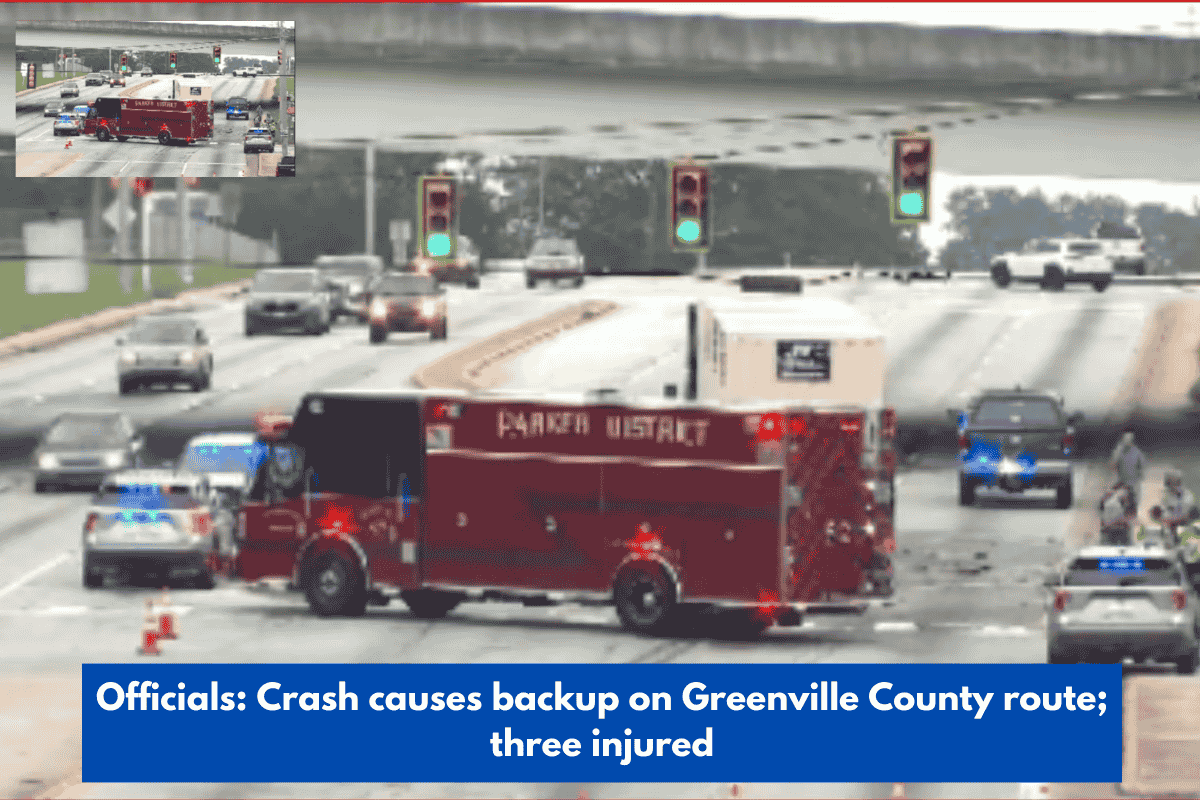 Officials: Crash causes backup on Greenville County route; three injured