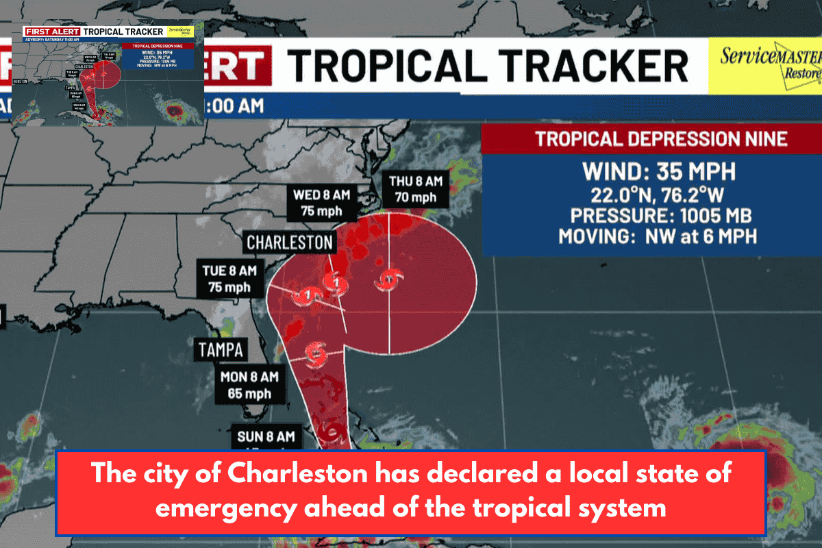 The city of Charleston has declared a local state of emergency ahead of the tropical system