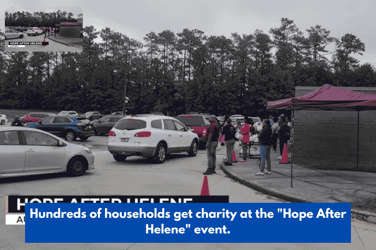 Hundreds of households get charity at the "Hope After Helene" event.