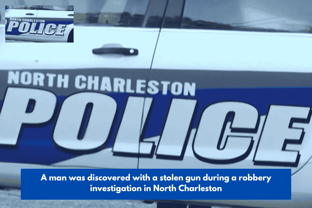 A man was discovered with a stolen gun during a robbery investigation in North Charleston