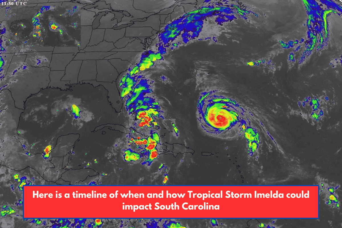 Here is a timeline of when and how Tropical Storm Imelda could impact South Carolina