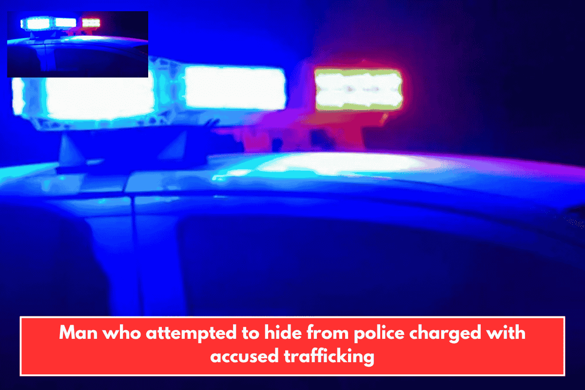 Man who attempted to hide from police charged with accused trafficking