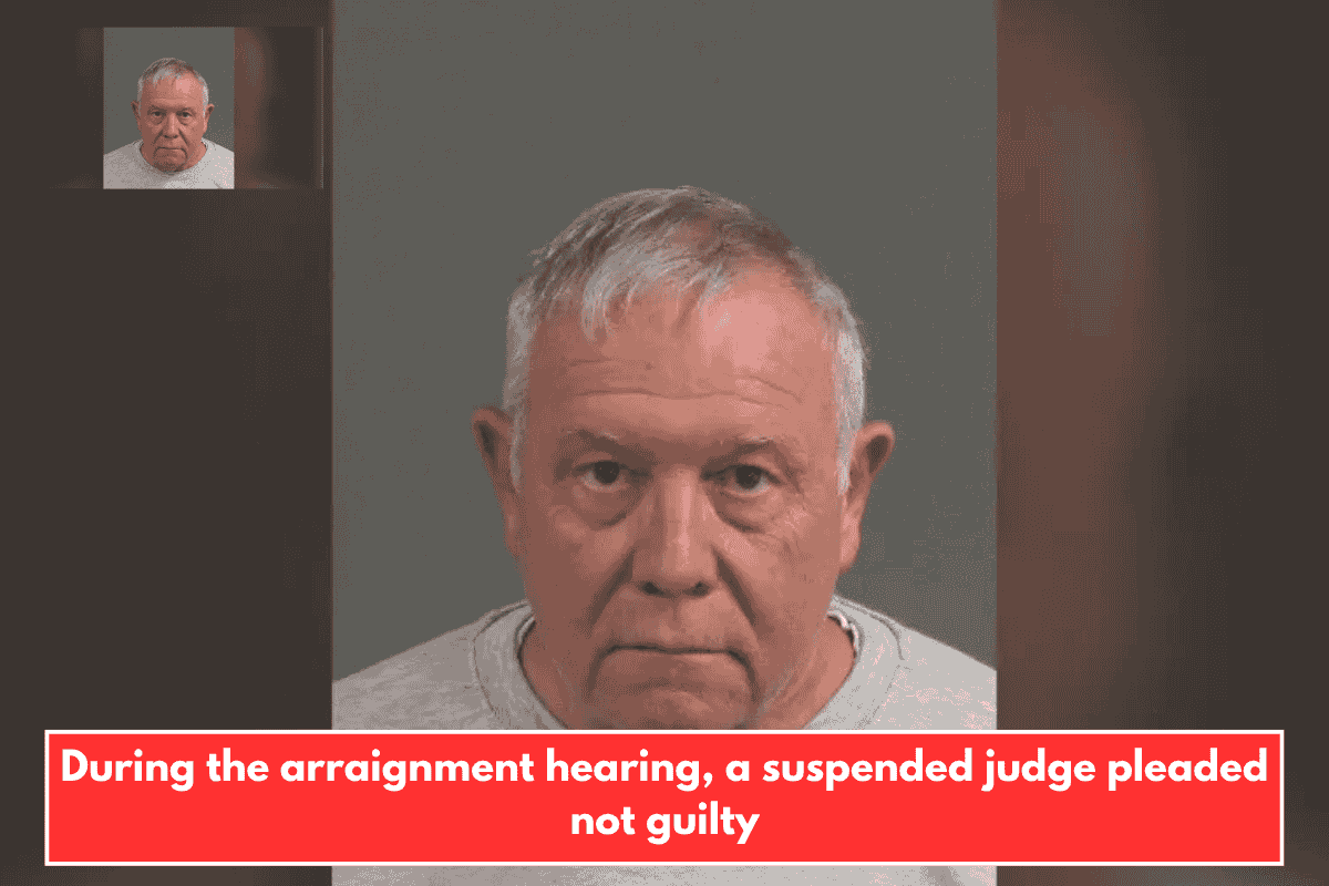 During the arraignment hearing, a suspended judge pleaded not guilty