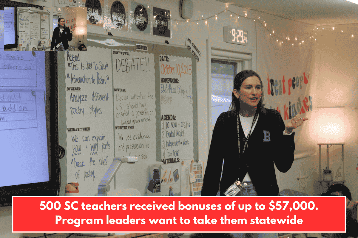 500 SC teachers received bonuses of up to $57,000. Program leaders want to take them statewide