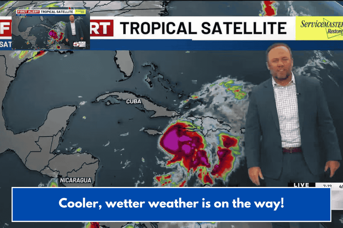Cooler, wetter weather is on the way!