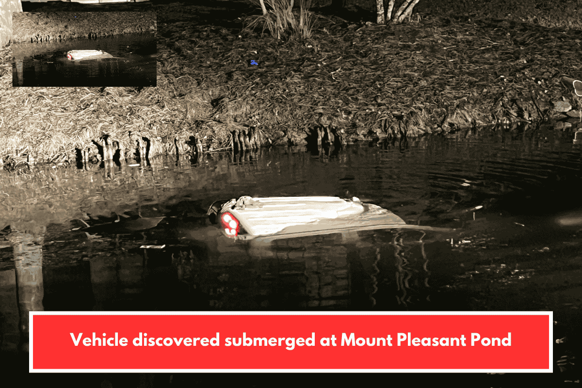 Vehicle discovered submerged at Mount Pleasant Pond