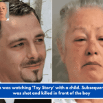 A man was watching 'Toy Story' with a child. Subsequently he was shot and killed in front of the boy