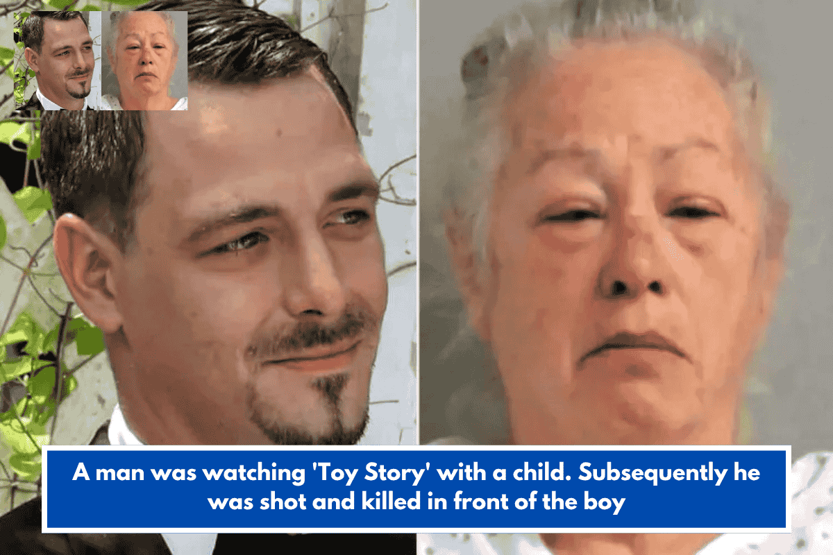 A man was watching 'Toy Story' with a child. Subsequently he was shot and killed in front of the boy