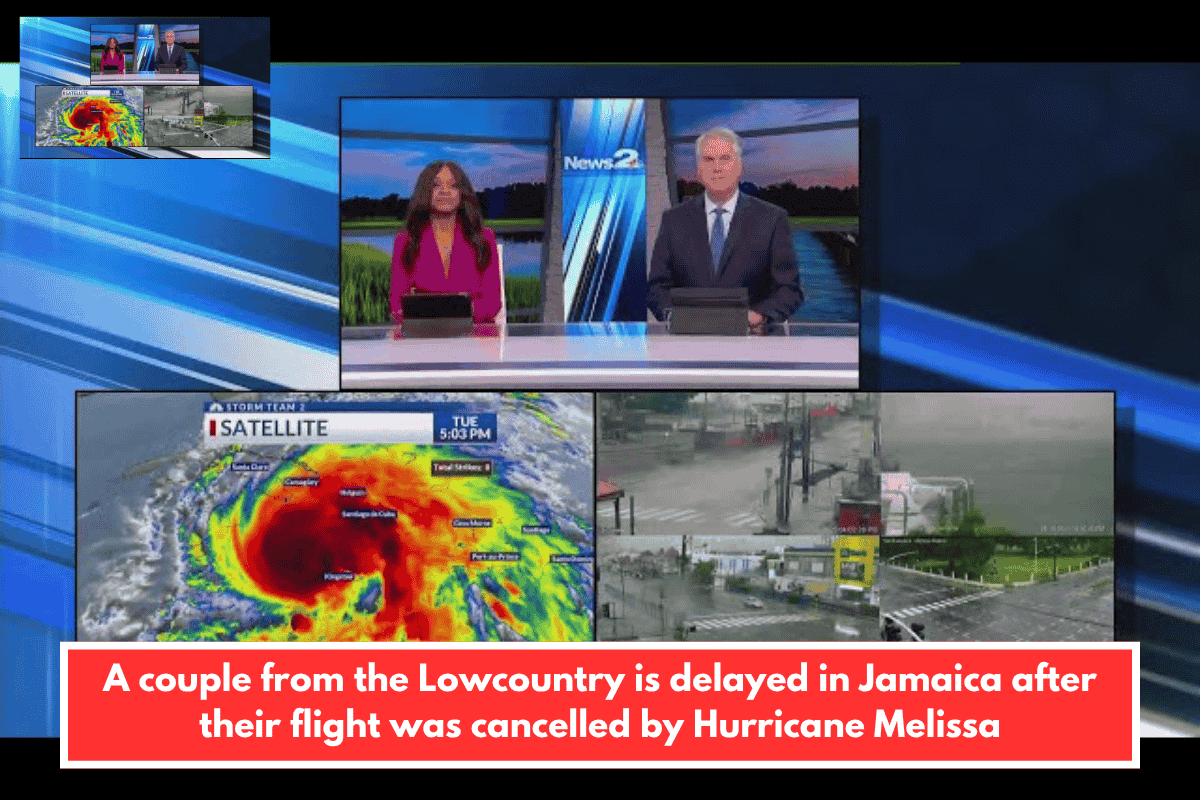 A couple from the Lowcountry is delayed in Jamaica after their flight was cancelled by Hurricane Melissa