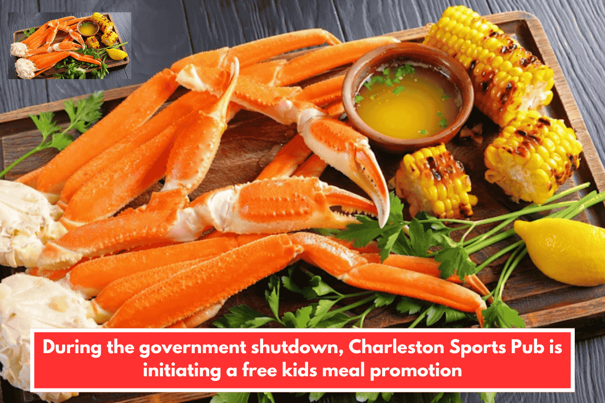 During the government shutdown, Charleston Sports Pub is initiating a free kids meal promotion