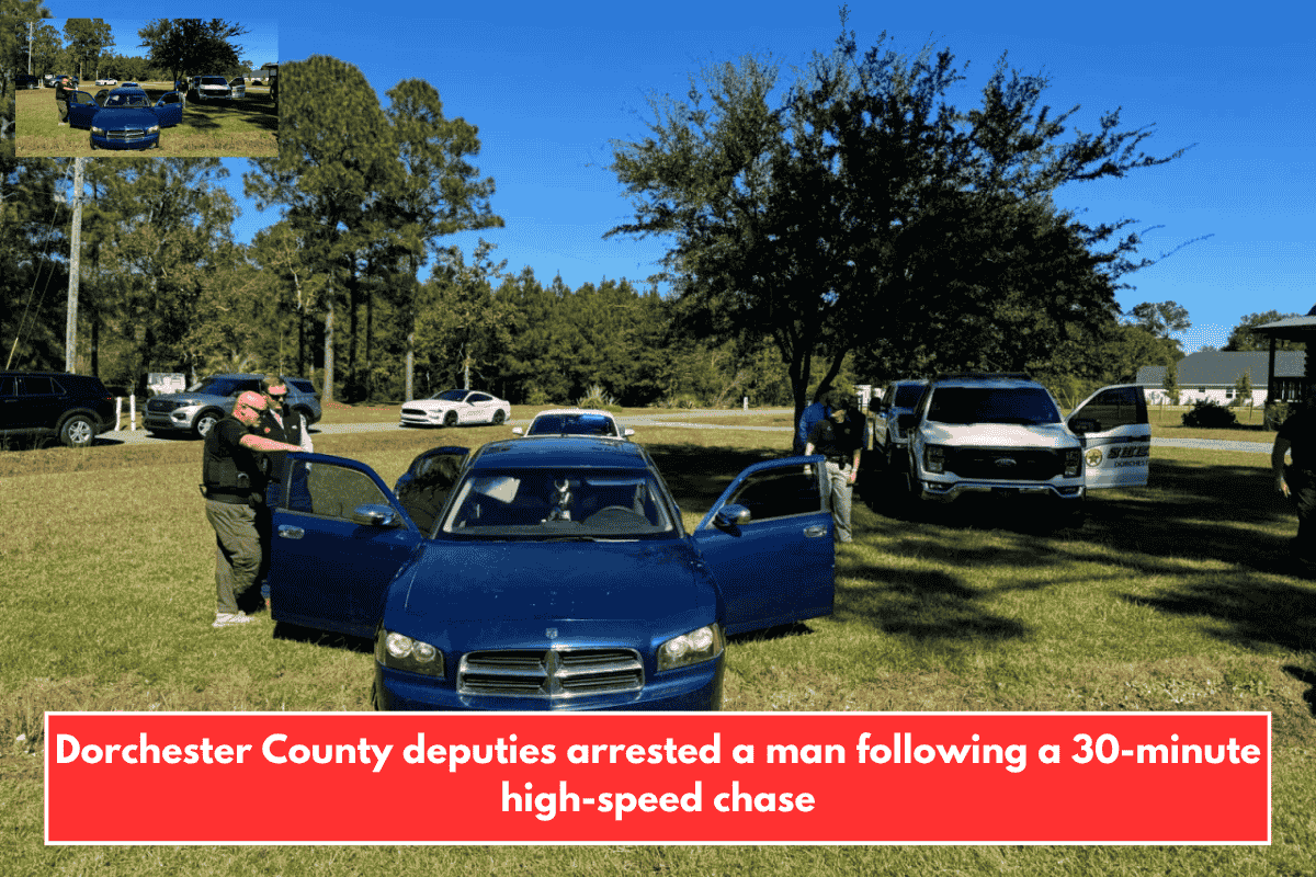 Dorchester County deputies arrested a man following a 30-minute high-speed chase
