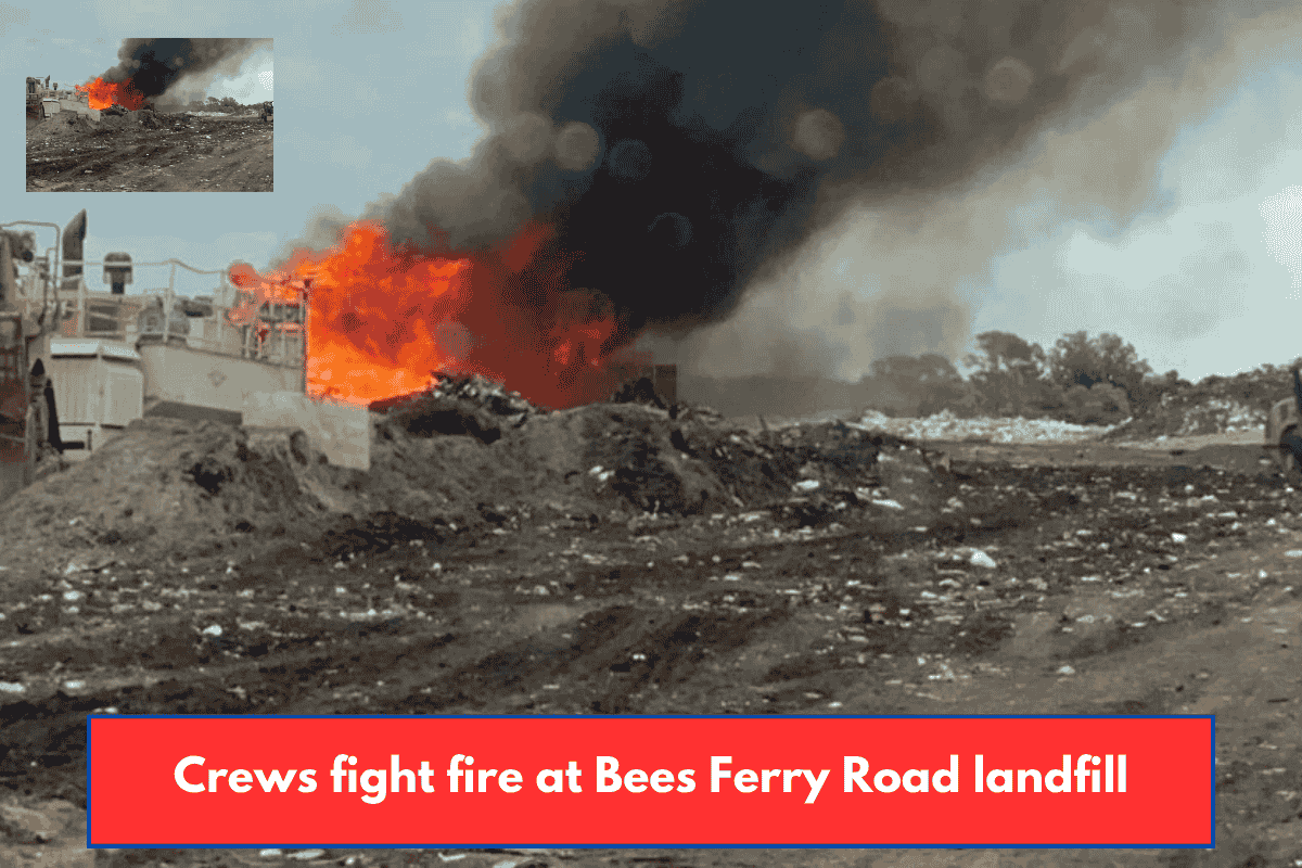 Crews fight fire at Bees Ferry Road landfill