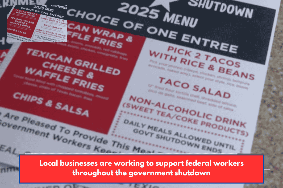 Local businesses are working to support federal workers throughout the government shutdown