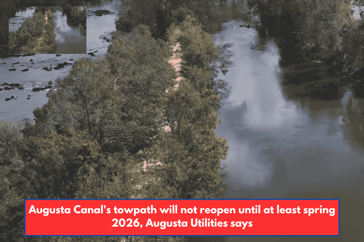 Augusta Canal's towpath will not reopen until at least spring 2026, Augusta Utilities says