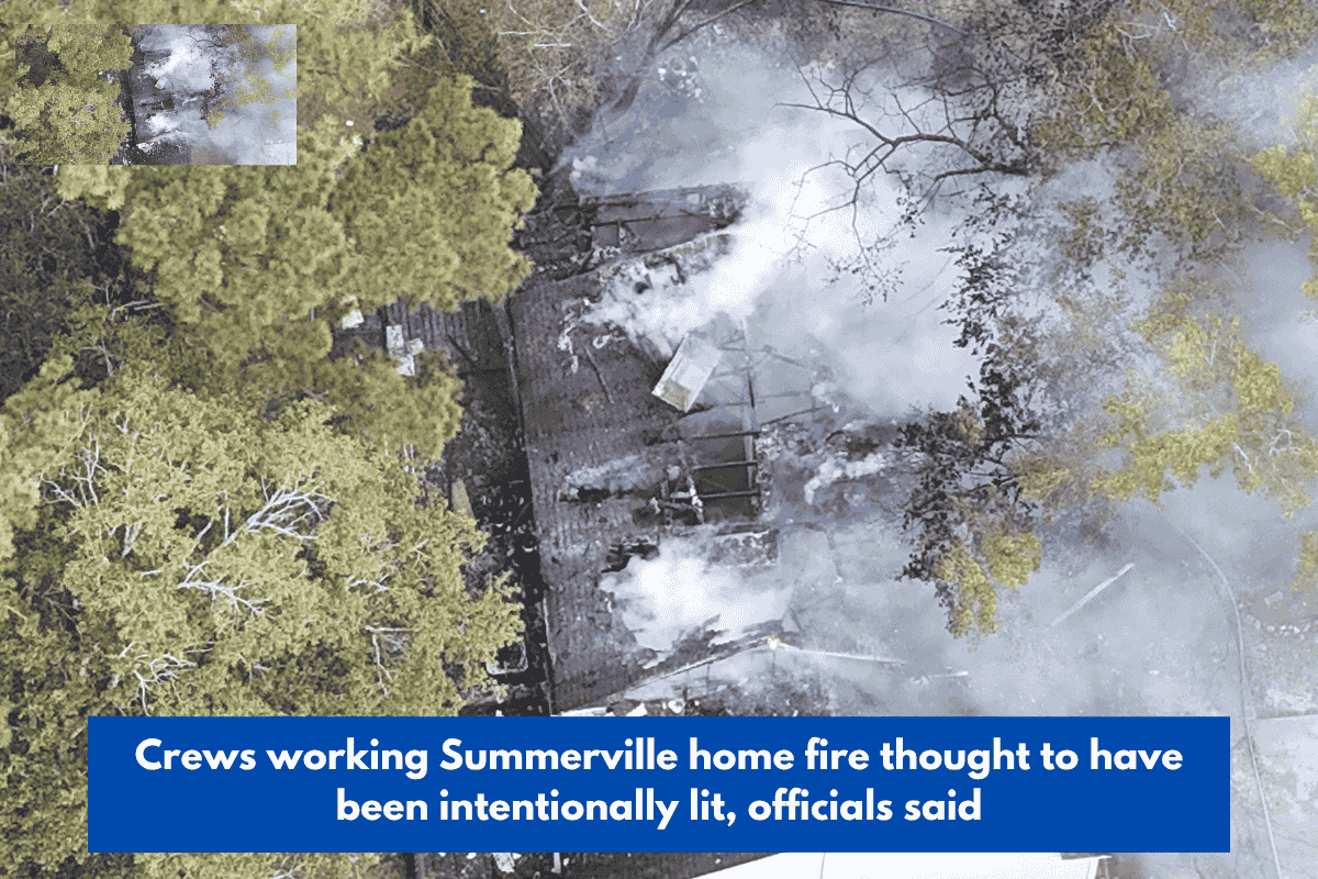 Crews working Summerville home fire thought to have been intentionally lit, officials said